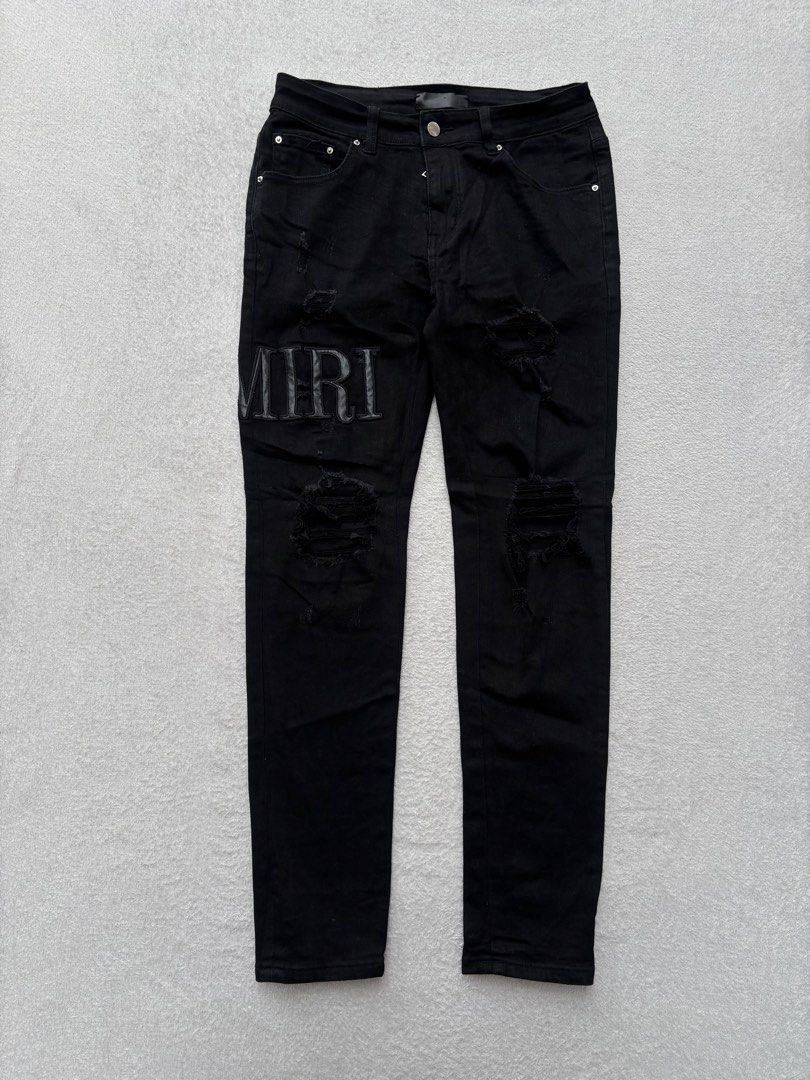 Amiri Distressed Jeans (Category: Jeans) located in Baguio. Submitted by thecollector2600 (Listing ID 1469412099, Image 1). Description: Waist-28” Length-40”.