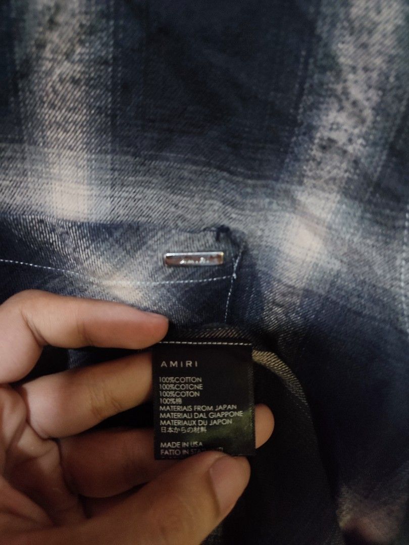 Amiri Flannel Buttondown (Category: Formal Shirts) located in Mangaldan. Submitted by thrift.mo.ba (Listing ID 1469421872, Image 3). Description: Amiri flannel buttondown 30x22.