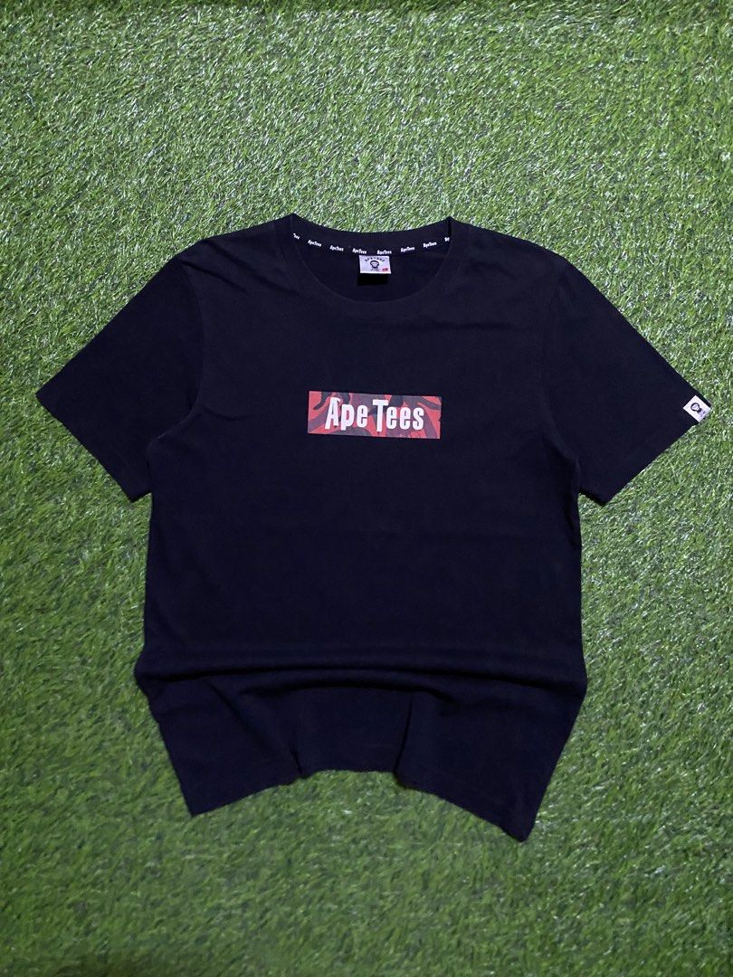 APE TEES (Category: Tshirts & Polo Shirts ) located in Manila. Submitted by niftythrifttt (Listing ID 1469525638, Image 1). Description: APE TEES SIZE M TO L WIDTH - 19.5 LENGTH - 28 COLOR RATE 9.5 EXCELLENT CONDI NO ISSUE.