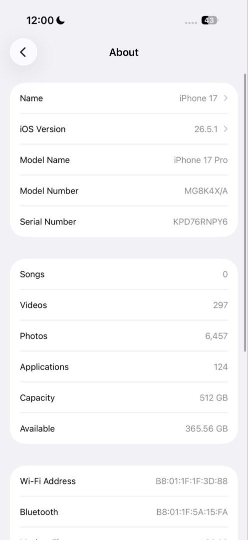 Apple iPhone 17 Pro 512GB Silver (Category: iPhone 17 Series) located in Paranaque City. Submitted by marria_luissa (Listing ID 1469463217, Image 3). Description: - Model: Apple iPhone 17 Pro - Color: Silver - Storage: 512GB - Status: Factory unlocked (no SIM restrictions) - Battery Health: 100% (178 cycle count) - Inclusions: Original retail box - Condition: Clean device with tempered glass screen protector installed - Can swap to iphone 16 pro 
