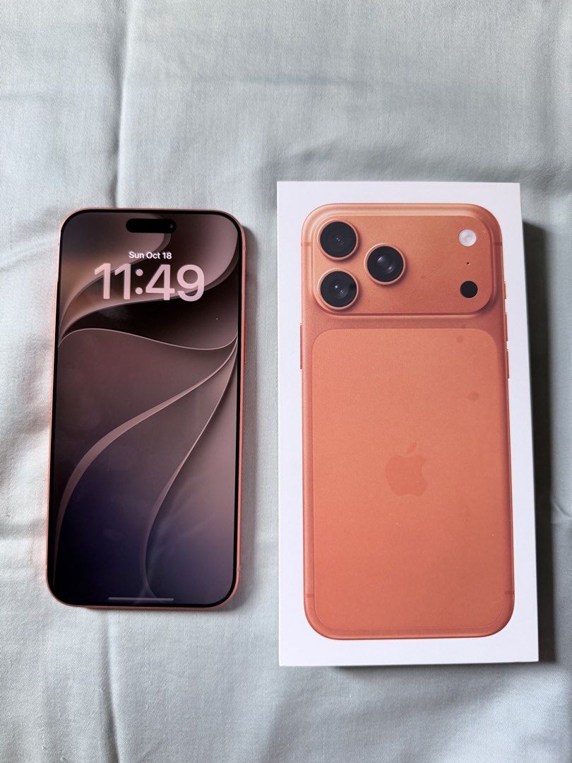 Apple iPhone 17 Pro Max 256GB Globe Locked (Category: iPhone 17 Series) located in Pasay City. Submitted by beautedermpasay (Listing ID 1469539627, Image 3). Description: Selling my 10mos old Iphone 17 promax 256gb Cosmic Orange Globe locked No swap Includes Box Original type c cord Free casing powermac bought Battery Health 94% No issues Super smooth.