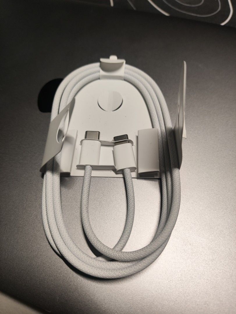 Apple Type C Cable (Category: Chargers & Cables) located in Manila. Submitted by bmbzxc (Listing ID 1469407958, Image 2). Description: Selling our extra Apple Type-C Cable Price: 800 Original from iPhone 17 Pro Rfs: too many type-c cables, using anker for daily use Location: Cainta, Rizal.