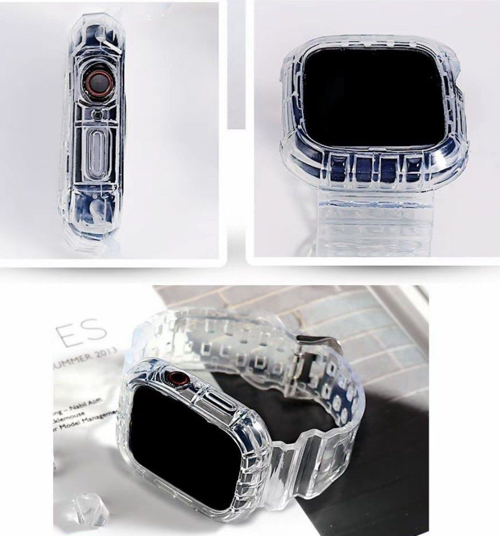 Apple watch strap transparent (Category: Other Merchandise) located in Manila. Submitted by vintageaccessories (Listing ID 1469490455, Image 2). Description: Available colors white pink green black blue .