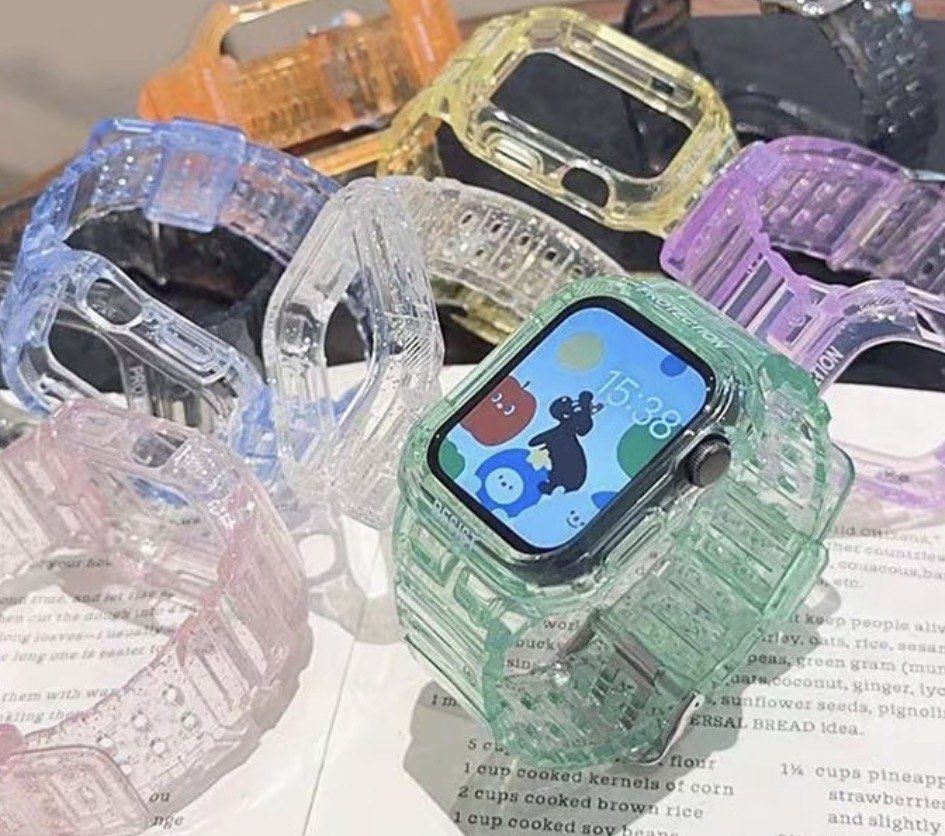 Apple watch strap transparent (Category: Other Merchandise) located in Manila. Submitted by vintageaccessories (Listing ID 1469490455, Image 1). Description: Available colors white pink green black blue .