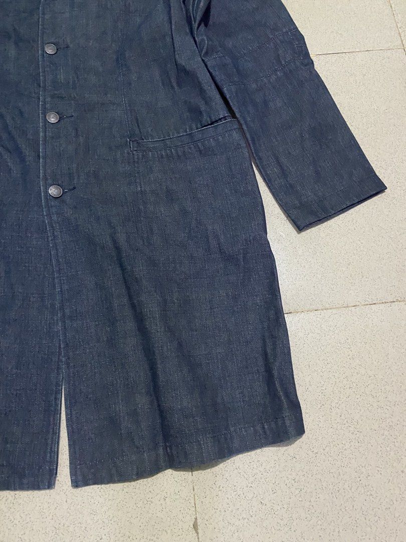 ARMANI EXCHANGE LONG COAT DENIM (Category: Coats, Jackets and Outerwear) located in Bulacan. Submitted by rrthrifts (Listing ID 1469473052, Image 3). Description: GOOD CONDITION SIZE MEDIUM ON TAG SIGN OF USED 1499PHP PLUS SHIPPING FEE ONLY.
