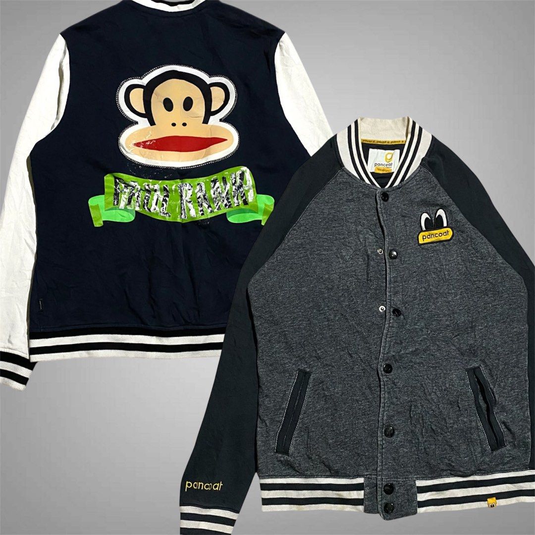 Aspack Paul Frank x Pancoat Varsity Jackets (Category: Coats, Jackets and Outerwear) located in Mabalacat. Submitted by stellargarments (Listing ID 1469435006, Image 1). Description: pancoat Length : 27.5 Width : 21.5 Condition : 9/10 GANDA NG DETAILS EMBROIDERED & PATCH LOGOS WITH PANCOAT BUTTONS COMPLETE TAGS WITH POCKETS SUPER NICE & KINIS! VERY COMFY & SMOOTH ON SKIN 2 BUTTONS LANG ANG WORKING MINIMAL scratch sa ribbings & neck NEED WASH WHIT