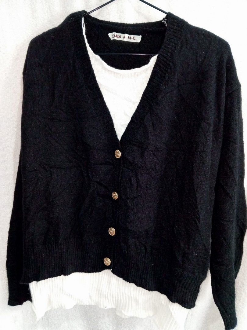 Assorted Knit Cardigans (Category: Coats, Jackets and Outerwear) located in Calapan. Submitted by rarapot23 (Listing ID 1469494673, Image 3). Description: Knitted cardigans in different colours like white, black, grey, red and purple. Various styles with button closures and pocket accents. Sizes range from S to XL. Soft knit material, cozy ro use. .