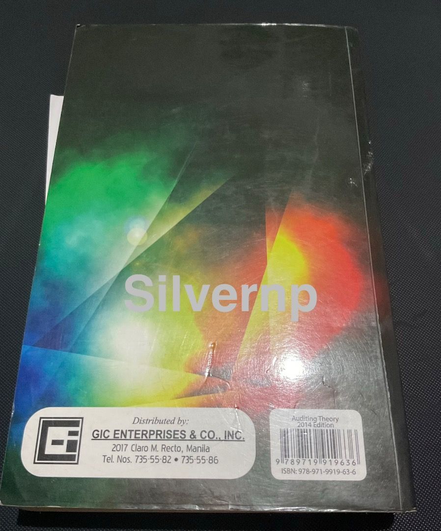 Auditing Theory A Guide in Understanding PSA 2014 Edition (Category: Textbooks) located in Antipolo. Submitted by silvernp (Listing ID 1469558110, Image 2). Description: - Title: Auditing Theory: A Guide in Understanding PSA - Edition: 2014 - Authors: Jekell G. Salosagcol, Michael F. Tiu, and Roel E. Hermosilla - Publisher/Distributor: GIC Enterprises & Co., Inc. - ISBN: 978-971-9919-63-6 - Format: Softcover - Perfect for accountancy students and