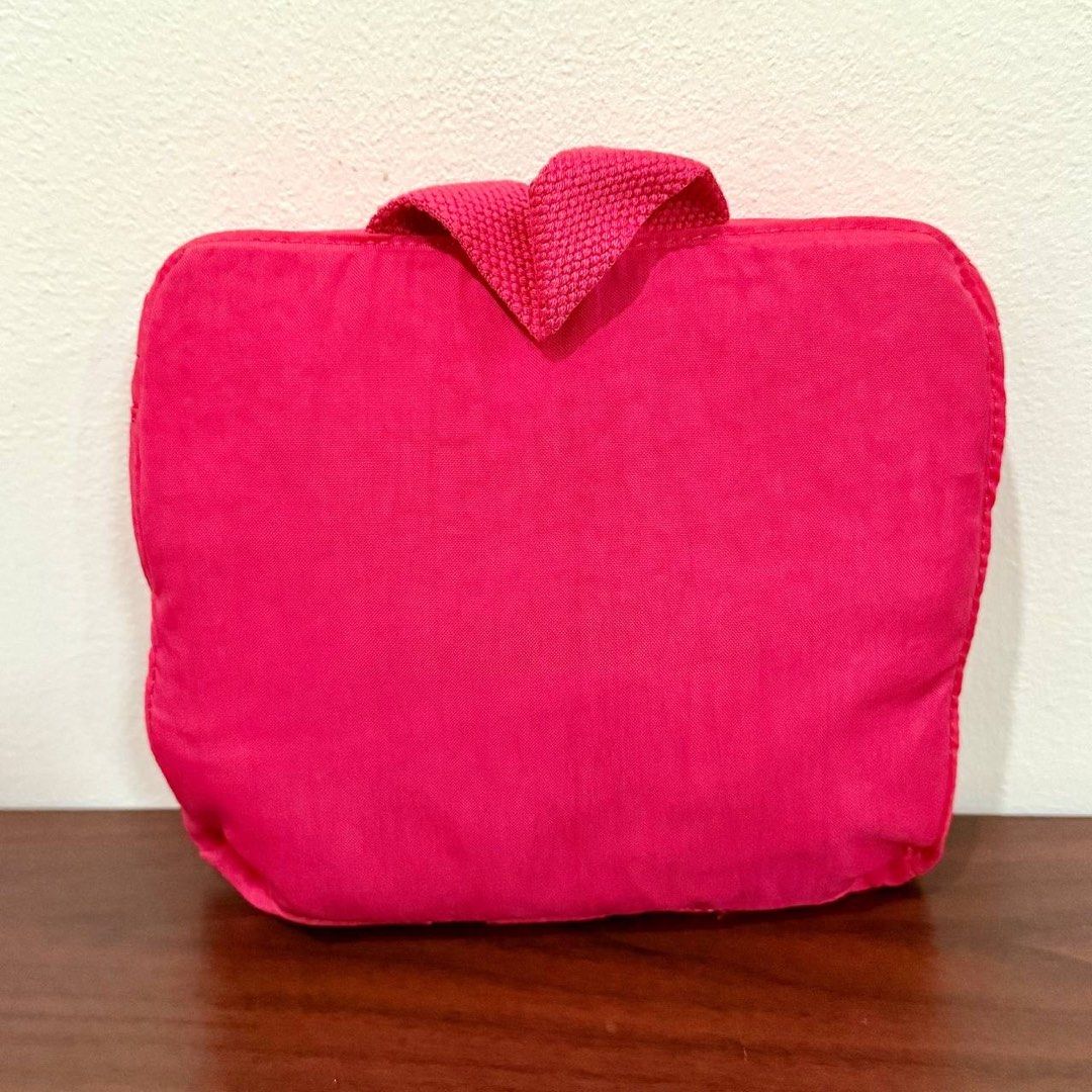 [Authentic] Kipling 2 Go Hot Pink Foldable Nylon Backpack Monkey Charm Lightweight Packable Bag (Category: Backpacks) located in Quezon City. Submitted by brandedusagoodies (Listing ID 1469558361, Image 2). Description: Kipling 2 Go fold backpack in vivid pink nylon with a rubberized Kipling logo patch on the front. It has a front zip pocket, a zip main compartment, silver-tone Kipling zipper pulls, a pink monkey keychain charm, a top carry handl