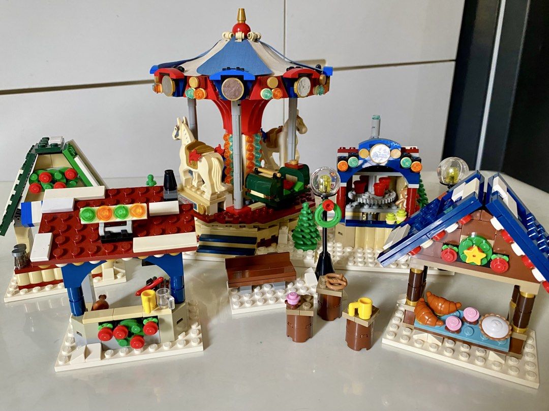 Authentic LEGO Creator Holiday Sets (Take All) (Category: Lego & Building Sets) located in Dasmarinas. Submitted by love.rhepetes (Listing ID 1469540421, Image 2). Description: Authentic LEGO Creator Holiday Sets (Take All) ✅LEGO 10235 Winter Village Market Creator Expert (retired) As a cornerstone of LEGO’s festive Winter Village Collection, the build centerpiece is a functioning, hand-cranked rotating holiday carousel featuring rocking horses a