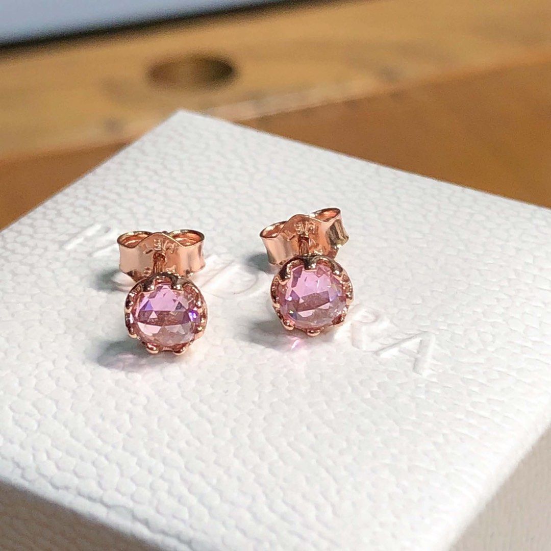 Authentic Pandora Pink Sparkling Crown Stud Earrings (Category: Earrings) located in Manila. Submitted by daintyjewels (Listing ID 1469549528, Image 1). Description: .