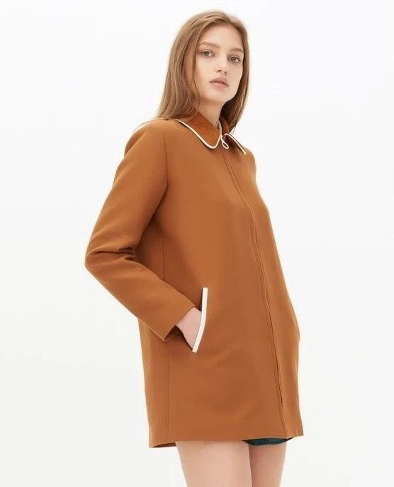 AUTHENTIC SANDRO PARIS SUEDE COLLAR COAT JACKET (Category: Luxury Apparel) located in Cebu City. Submitted by kramarklegitseller_2022 (Listing ID 1469474818, Image 1). Description: SANDRO PARIS SUEDE COLLAR COAT JACKET ‼️BROWN COLORWAY‼️ SIZE 36 WIDTH "20 LENGTH "29 AS NEW CONDITION 10/10 COLORATE NO ISSUE NEED WASH 1,750 + SF CEBU LOCATION 📍 CAN SHIP NATIONWIDE 🚢 🛫.