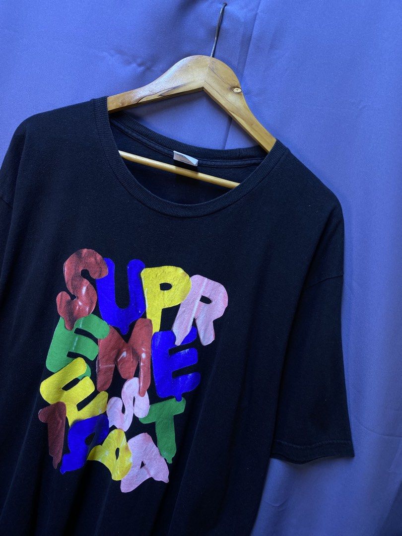 AUTHENTIC SUPREME “Balloons” TEE (Category: Tshirts & Polo Shirts ) located in Makati City. Submitted by drip.poww (Listing ID 1469448227, Image 2). Description: - Authentic Supreme - Color: Black - Size: XL - Dimes: 26x31 - Authentic - Excellent condition - Need wash, fresh from bale - Material: 100% Cotton Please don’t expect too much—these are thrifted (ukay) items. 😊 !!STILL NEGOTIABLE!!.