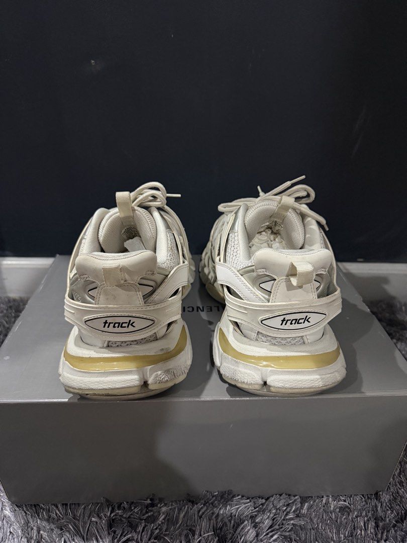 Balenciaga Track Sneaker White Size 44 (Category: Sneakers & Footwear) located in Caloocan City. Submitted by scott_listing (Listing ID 1469513809, Image 2). Description: - Brand/Model: Balenciaga Track Sneakers - Color: White - Size: EU 44 / US 11 - Inclusions: Box, tags, extra shoe laces and Store receipt - Condition: Normal wear on midsoles and bottoms, well-maintained overall.
