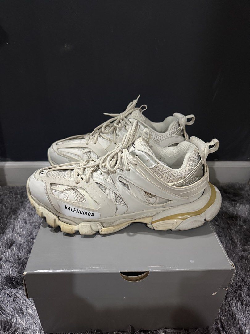 Balenciaga Track Sneaker White Size 44 (Category: Sneakers & Footwear) located in Caloocan City. Submitted by scott_listing (Listing ID 1469513809, Image 3). Description: - Brand/Model: Balenciaga Track Sneakers - Color: White - Size: EU 44 / US 11 - Inclusions: Box, tags, extra shoe laces and Store receipt - Condition: Normal wear on midsoles and bottoms, well-maintained overall.
