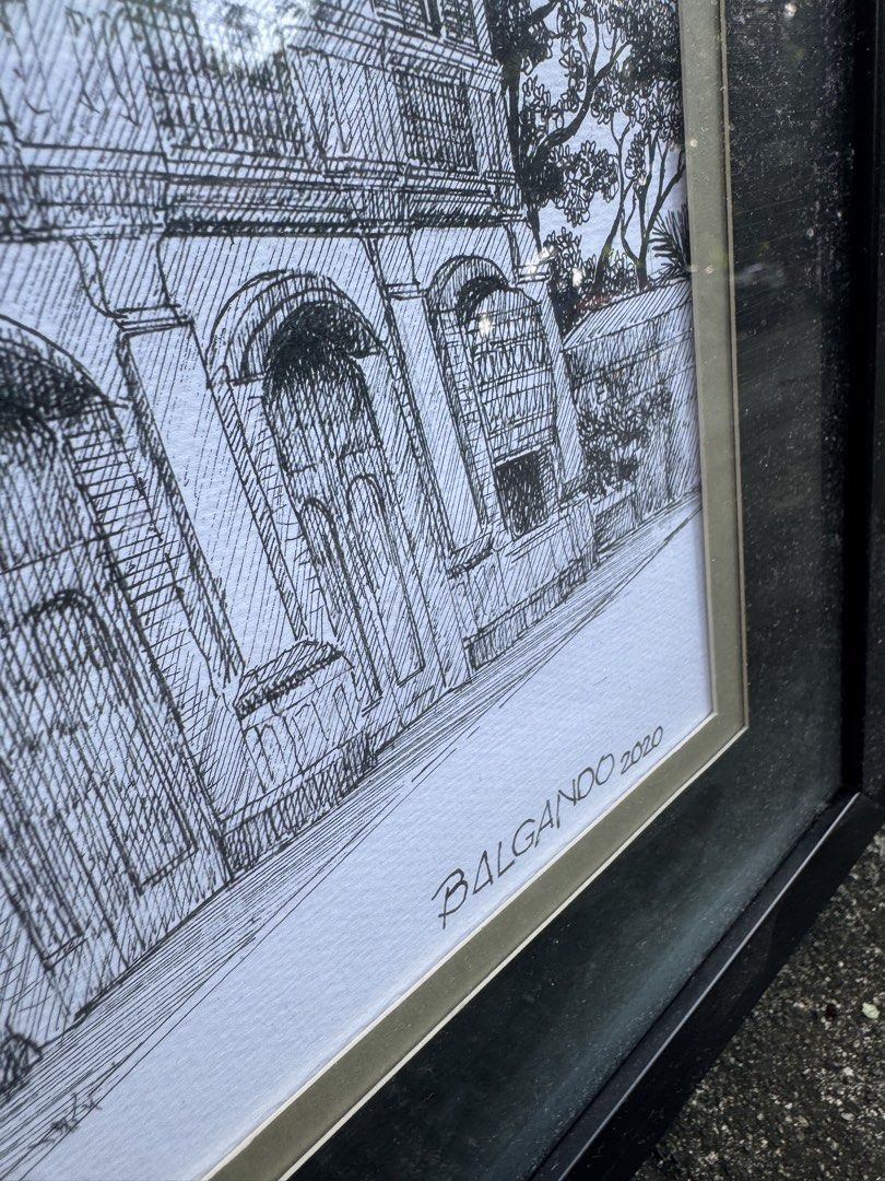 Balgando 2020 Hand Drawn ✍️ (Category: Art & Prints) located in Quezon City. Submitted by luckypicker.25 (Listing ID 1469398092, Image 3). Description: Artist: Balgando (Dated 2020) Subject: Ancestral house a traditional historical architecture with intricate line work. Size 16" x 21" Signed on the bottom right corner. Comes in a simple black frame with a neutral mat, ready to hang or display. Ideal for Art collectors and local heritage enthusias