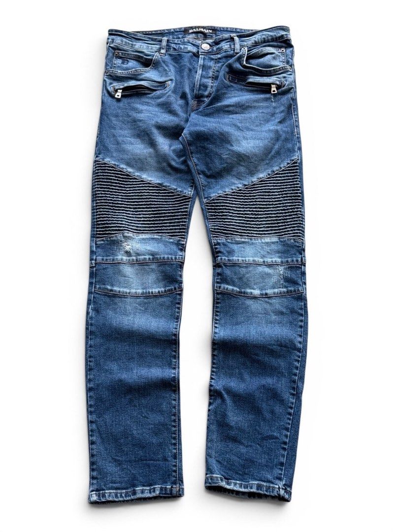BALMAIN BIKER JEANS (Category: Jeans) located in Zamboanga. Submitted by mr.escobar (Listing ID 1469423603, Image 1). Description: Brand new together with paper bag and hangtag SIZE 32 original price 16k price: 5999 obo Location: Zamboanga city (mindanao).