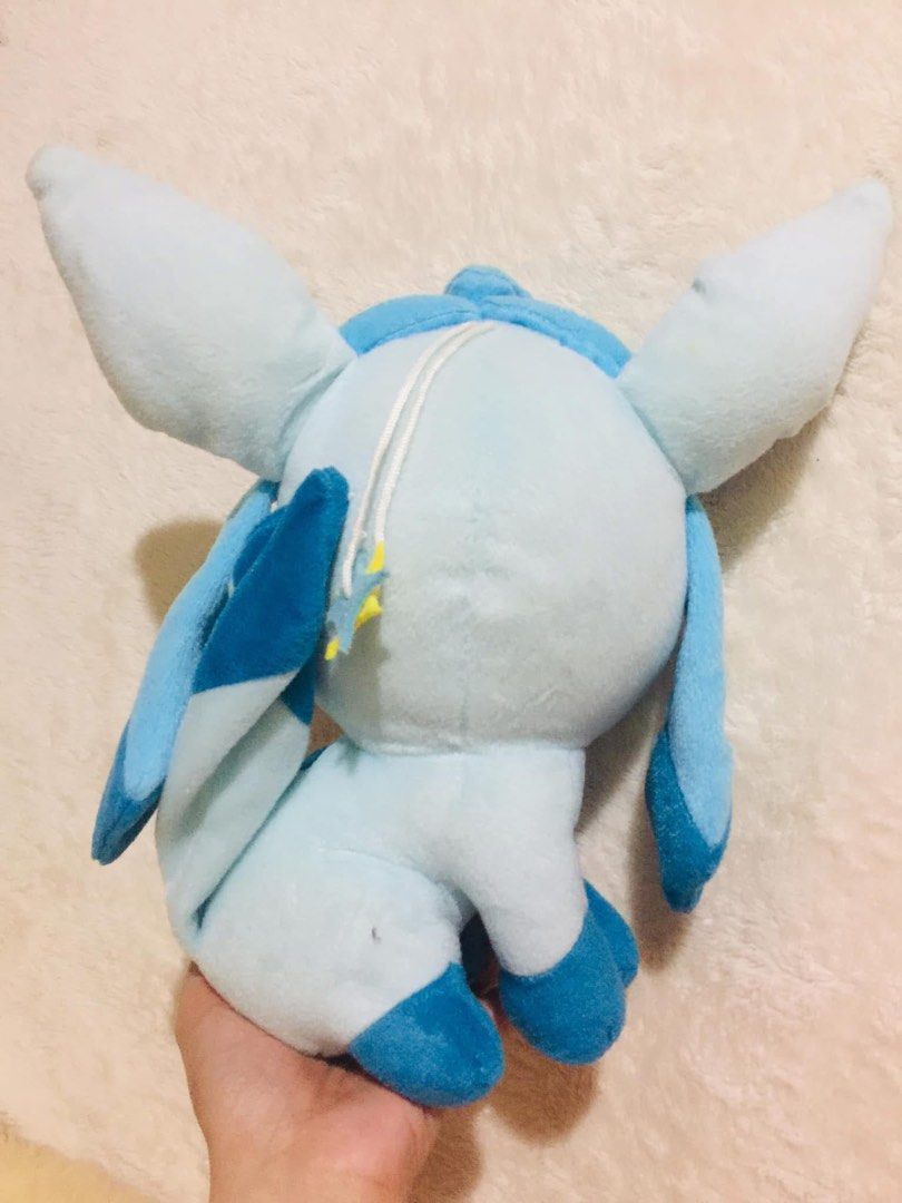 Banpresto Pokémon Glaceon Plush 12 inch (Category: Plushies & Soft Toys) located in Baguio. Submitted by izza_thrifty (Listing ID 1469513516, Image 3). Description: - Authentic Banpresto Pokémon Glaceon plush toy - Measures approximately 12 inches tall - Features soft blue plush material with clean embroidered facial details - Official Japanese tag attached and tush tag intact.