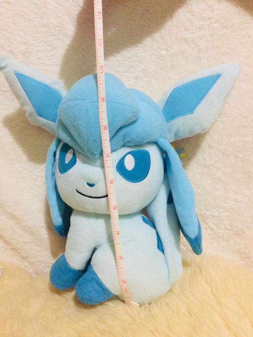 Banpresto Pokémon Glaceon Plush 12 inch (Category: Plushies & Soft Toys) located in Baguio. Submitted by izza_thrifty (Listing ID 1469513516, Image 2). Description: - Authentic Banpresto Pokémon Glaceon plush toy - Measures approximately 12 inches tall - Features soft blue plush material with clean embroidered facial details - Official Japanese tag attached and tush tag intact.