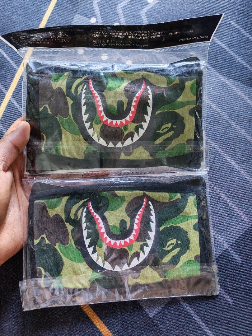 Bape 1st camo shark facemask (Category: Handkerchief & Pocket Squares) located in Baguio. Submitted by used_clothing2600 (Listing ID 1469433639, Image 1). Description: Bape 1st camo shark facemask brandnew 950 each.