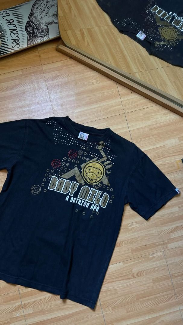 BAPE ASPACK (Category: Tshirts & Polo Shirts ) located in Meycauayan. Submitted by _trip2thrift.bul (Listing ID 1469506087, Image 3). Description: Bape Milo 23x28 XL Bape x Batman 23x29 XL Bape x Mastermind 23x29 XL Bape x Pepsi 23x26.5 M.
