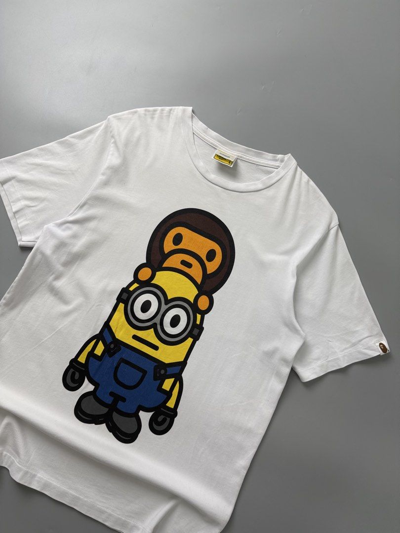 Bape baby milo (Category: Tshirts & Polo Shirts ) located in Pila. Submitted by villanueva80826 (Listing ID 1469527257, Image 2). Description: Baby milo Size:medium •Width:19.5 •Length:28 •Condition:9/10 •Color rate:9/10 Mine:580 +Shipping fee Issue:sign of usage like hairline Still in good condition Still wearable .