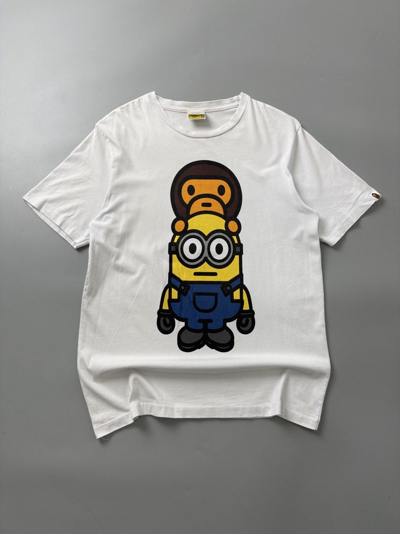 Bape baby milo (Category: Tshirts & Polo Shirts ) located in Pila. Submitted by villanueva80826 (Listing ID 1469527257, Image 1). Description: Baby milo Size:medium •Width:19.5 •Length:28 •Condition:9/10 •Color rate:9/10 Mine:580 +Shipping fee Issue:sign of usage like hairline Still in good condition Still wearable .
