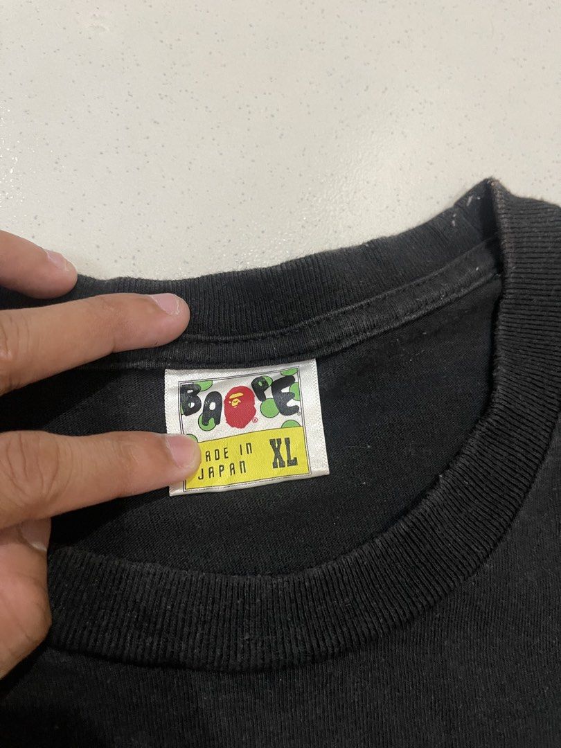 Bape shark (Category: Tshirts & Polo Shirts ) located in San Jacinto. Submitted by clothcartelph (Listing ID 1469415674, Image 2). Description: Size: XL Dimes: 21/30 Width: 21 Length: 30 Issue: print Color rate: 9/10 .