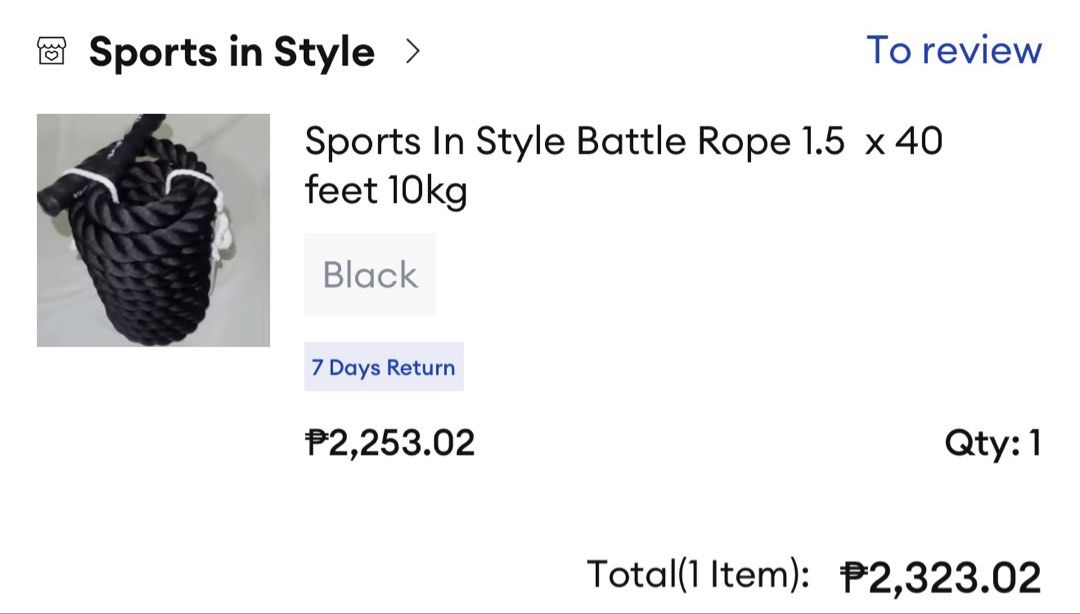 Battle Rope 1.5 x 40FT 10KG (Category: Toning & Stretching Accessories) located in Marikina City. Submitted by jmgtech (Listing ID 1469466579, Image 2). Description: For sale Battle Rope 1.5 x 40FT 10KG I have never used this and comes with short rope. For free. RFS: Decluttering. Hinde na nagamit. For pickup or delivery. You will shoulder the delivery cost..