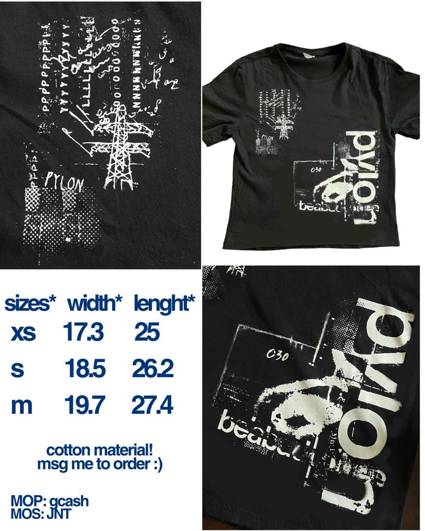 beabadoobee 1of1 distressed pylon shirt | PRE-ORDER (Category: Shirts) located in General Trias. Submitted by ilovenumetal (Listing ID 1465934985, Image 3). Description: made this distressed graphic tee for bea’s new album. graphic made by me and screenprinted this. no AI used and no to fast fashion! kindly send me a dm if you’d want to order :) sizes: XS,S, M 90% cotton material payment first basis #grunge #alt #beabadoobee.