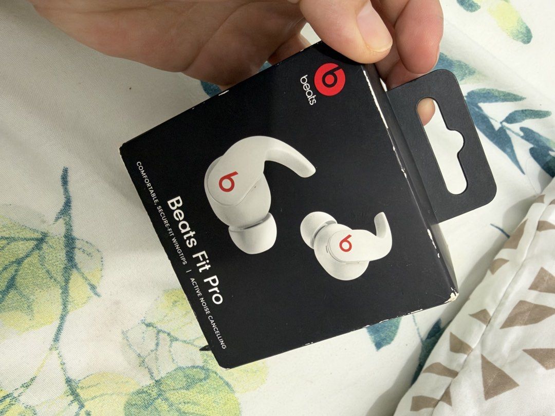 Beats Fit Pro True Wireless Earbuds White (Category: Earphones) located in Manila. Submitted by mariasells05 (Listing ID 1469522888, Image 1). Description: - Authentic Beats Fit Pro wireless earbuds in White (Model A2576) - Active Noise Cancelling (ANC) to block out distractions - Secure-fit wingtips for all-day comfort and stability during workouts - Includes original packaging box with all printed labels intact - negotiable for sure buyer.