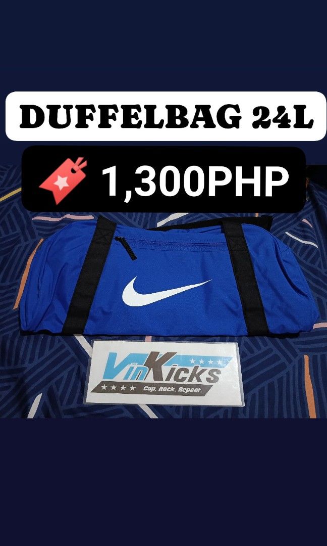 Beltbag/Shoebag/Duffelbag (Category: Belt bags, Clutches and Pouches) located in Balagtas. Submitted by vinkicks19 (Listing ID 1469453650, Image 3). Description: Bags Available Shoebag 11 Liters 🖤 Blk 🔖 9️⃣0️⃣0️⃣PHP Duffelbag 24 Liters 💙 Blue 🩶 Gray 🔖 1️⃣,3️⃣0️⃣0️⃣PHP Beltbag 3 Liters 🖤 Blk/Wht 🔖 1️⃣,0️⃣0️⃣0️⃣PHP *No other Sizes & Colorways available. 💯 Brandnew/Authentic/BelowSRP 📍 Balagtas, Bulacan. 🚚 Flash/J&T/Lalamove 📥 Act Fast, L