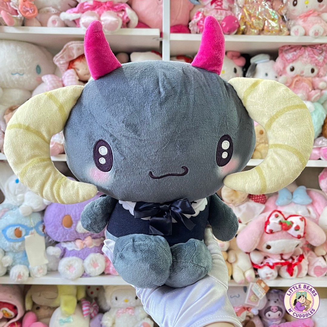 Berry LLOROMANNIC Neo-Gothic Devils Doll sanrio plush (Category: Plushies & Soft Toys) located in Manila. Submitted by littlebearsncuddles (Listing ID 1469455832, Image 1). Description: 🏷️ Without paper tag 🌸 10/10 condition 🌸 size: 13 x 10 inches 🌸 Without Issues 🍬 Brand: Sanrio.