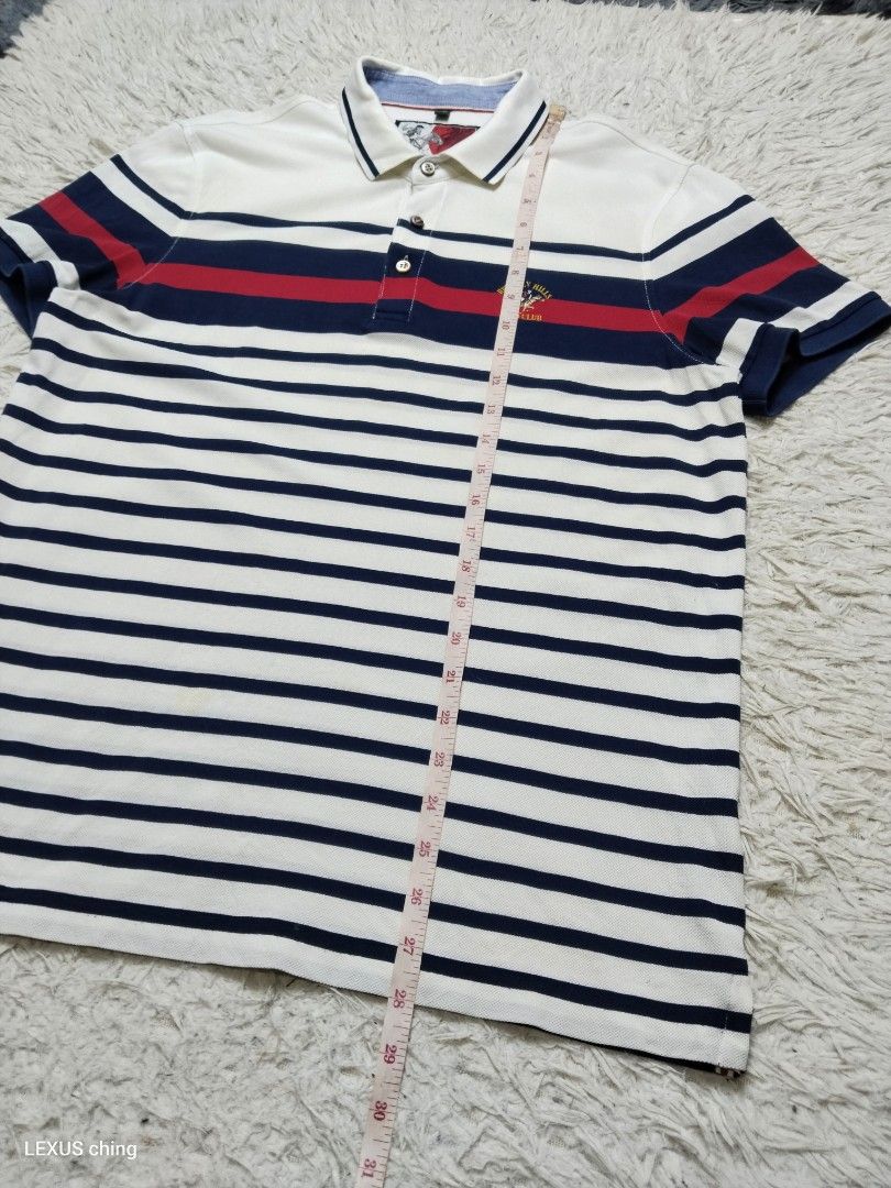 Beverly Hills mens stripes. (Category: Tshirts & Polo Shirts ) located in Manila. Submitted by lexusthrift1995 (Listing ID 1469411561, Image 3). Description: Size- MEDIUM on tag Dimension- 20x28 Color rate- 9/10 Condition- 9/10 issue- no issue but need wash good condition ‼️300.pesos plus shipping fee 💸MODE OF PAYMENT- GCASH payment first 🚛MODE OF DELIVERY- J&T or LALAMOVE 📍LOCATION- NORTH CALOOCAN CAMARIN BRGY.177 1705 SUNFLOWER STREET. 🗒Not