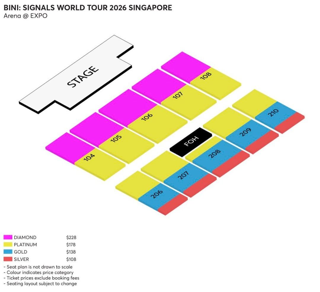 Biniverse Singapore (Category: Music Scores) located in Manila. Submitted by rare_moonchild_ (Listing ID 1469565719, Image 1). Description: Bini in Singapore 2 ticket, Section 106 Row H (seated together) Super Discounted .