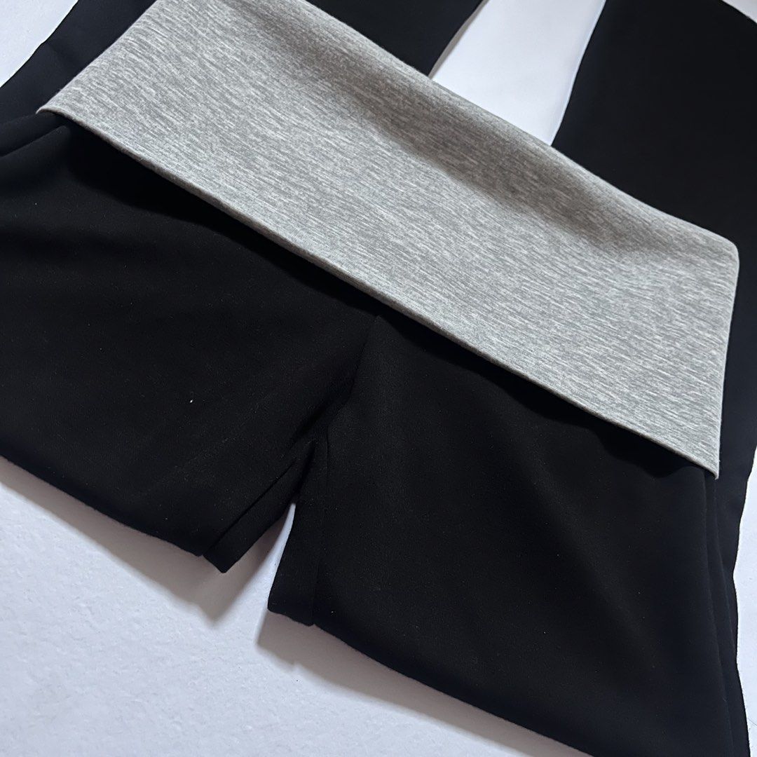 Black and Gray Foldover Y2k Flare Pants (Category: Other Bottoms) located in Manila. Submitted by dadabili (Listing ID 1469485534, Image 2). Description: in excellent condition. high quality! best fit small/medium. check photos for the dimes. .