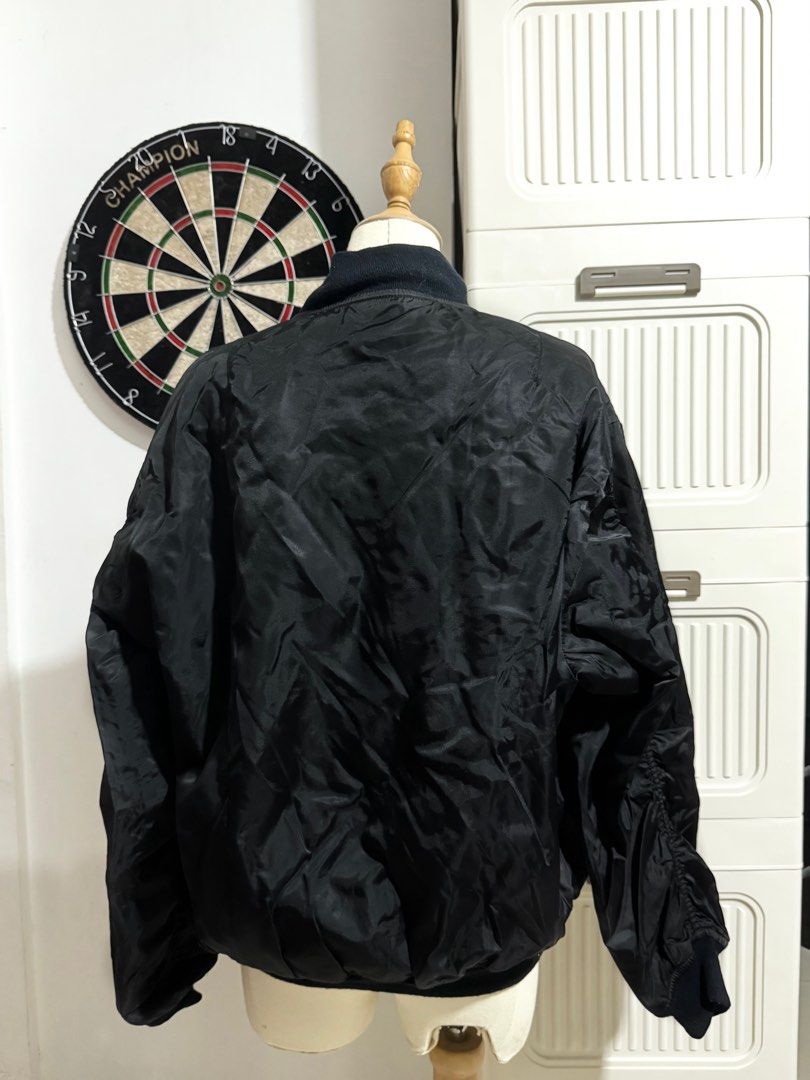 Black Bomber Jacket (Category: Coats, Jackets and Outerwear) located in Manila. Submitted by thechobecloset (Listing ID 1469523927, Image 3). Description: FIX PRICE Size: M Pre-Loved .