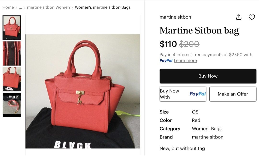 Black by Martine Sitbon Bag (Category: Luxury Bags & Wallets) located in Manila. Submitted by thisisn (Listing ID 1469568101, Image 2). Description: .