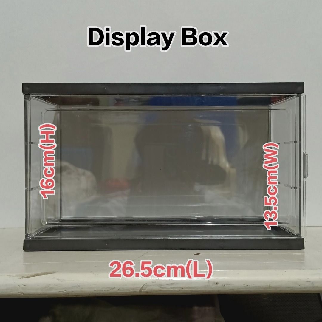 Black Display Box (Category: Storage Boxes & Baskets) located in Caloocan City. Submitted by dr3ideguzman (Listing ID 1469502099, Image 1). Description: Acrylic display box for collectibles - Last piece available - Hinged door for easy access - With detachable partition - Dimensions: 26.5cm (L) x 16cm (W) x 13.5cm (H) Loc: South Caloocan City Mod: Lalamove/ LBC COP (Buyer will shoulder the shipping fee) Mop: GCash.