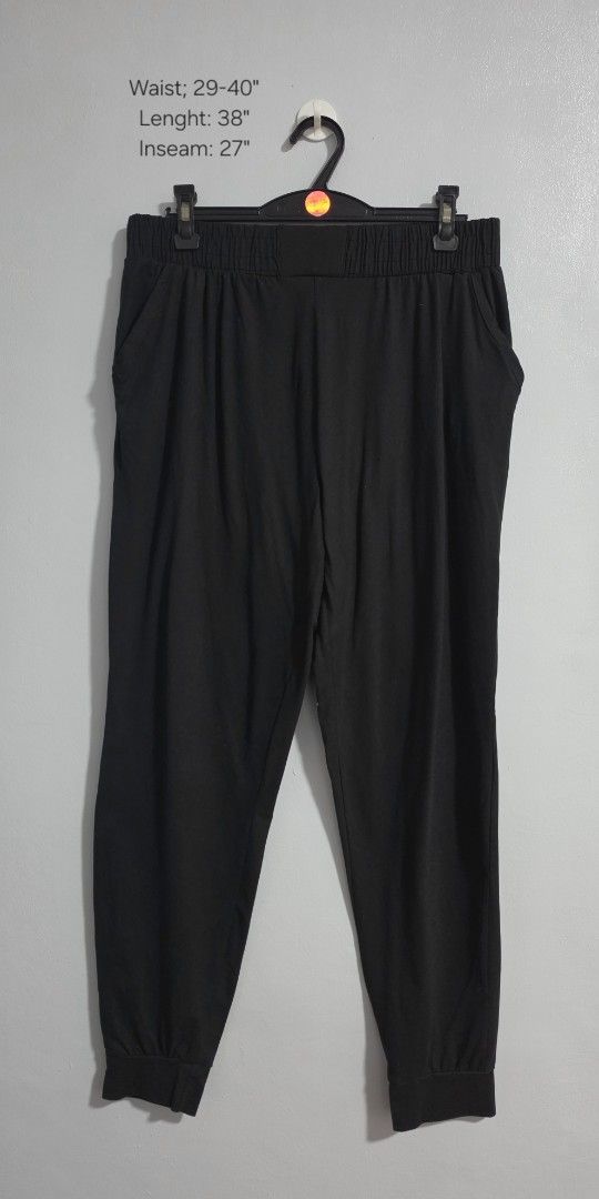 Black Jogger Pants Casual (Category: Joggers) located in Paranaque City. Submitted by franinnashop (Listing ID 1469453477, Image 1). Description: Declutter - Color: Versatile black - Fit & Comfort: Elastic waistband with comfy cuffed ankles - Features: Practical side pockets - Measurements: Waist 29-40 inches | Length 38 inches | Inseam 27 inches - Best for: Lounging, working out, or running daily errands - Styling: Pairs effortlessly with tees a