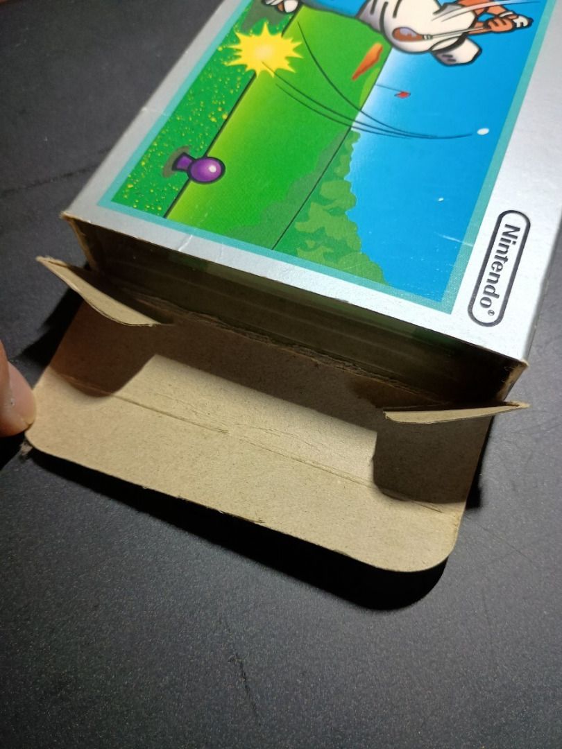 [Blister pack missing] Famicom Golf – Serviced, "Silver Box" edition, includes barcode, game cartridge only (with "FF" mark) (Category: PlayStation) located in Caloocan City. Submitted by letao_shopping_ph (Listing ID 1469489972, Image 3). Description: The blister pack is missing. Additionally, the flaps at the opening of the box are partially detached in two places. This is a later-production version, featuring a silver box with a barcode, and a
