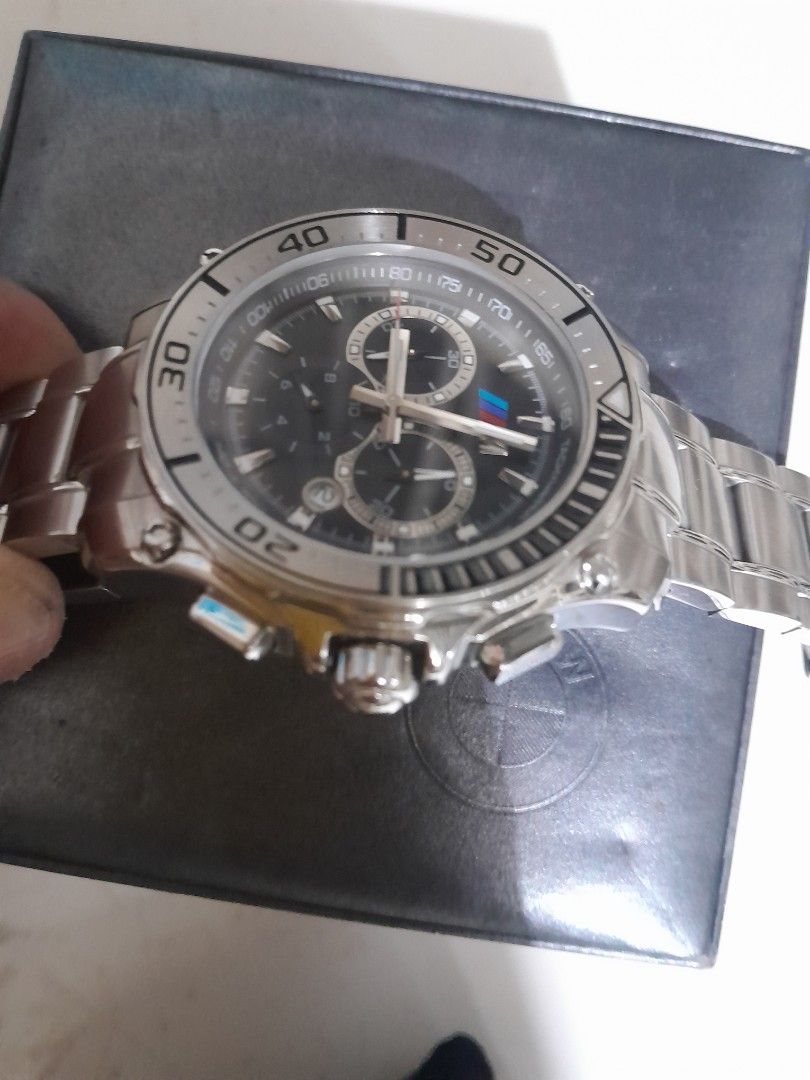 BMW WATCH (Category: Men's Watches) located in Manila. Submitted by dirtjump (Listing ID 1469526149, Image 2). Description: BMW Wristwatch w/Box, Extra Links. Chronograph. Price: 22k sligth neg. DM 0926 0298455. Thanks Admin..