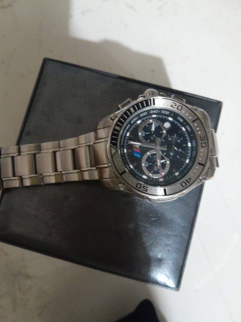 BMW WATCH (Category: Men's Watches) located in Manila. Submitted by dirtjump (Listing ID 1469526149, Image 3). Description: BMW Wristwatch w/Box, Extra Links. Chronograph. Price: 22k sligth neg. DM 0926 0298455. Thanks Admin..