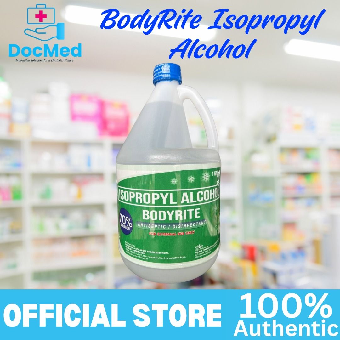 BODYRITE ISOPROPYL ALCOHOL 1 GALLON (Category: Medical Supplies & Tools) located in Quezon City. Submitted by staffmarke01383 (Listing ID 1469441145, Image 1). Description: .