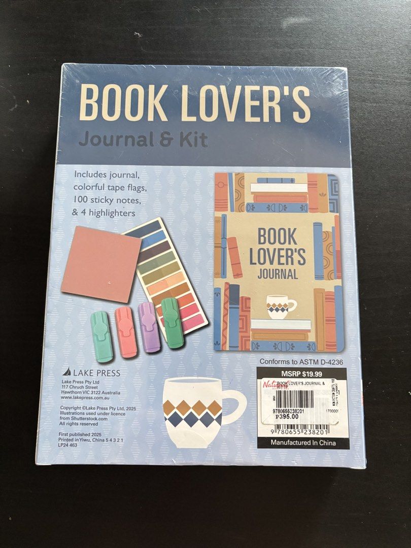 Book Lover's Journal & Kit (Category: Stationery & School Supplies) located in Manila. Submitted by mganovelo64040 (Listing ID 1469445294, Image 2). Description: Sealed.