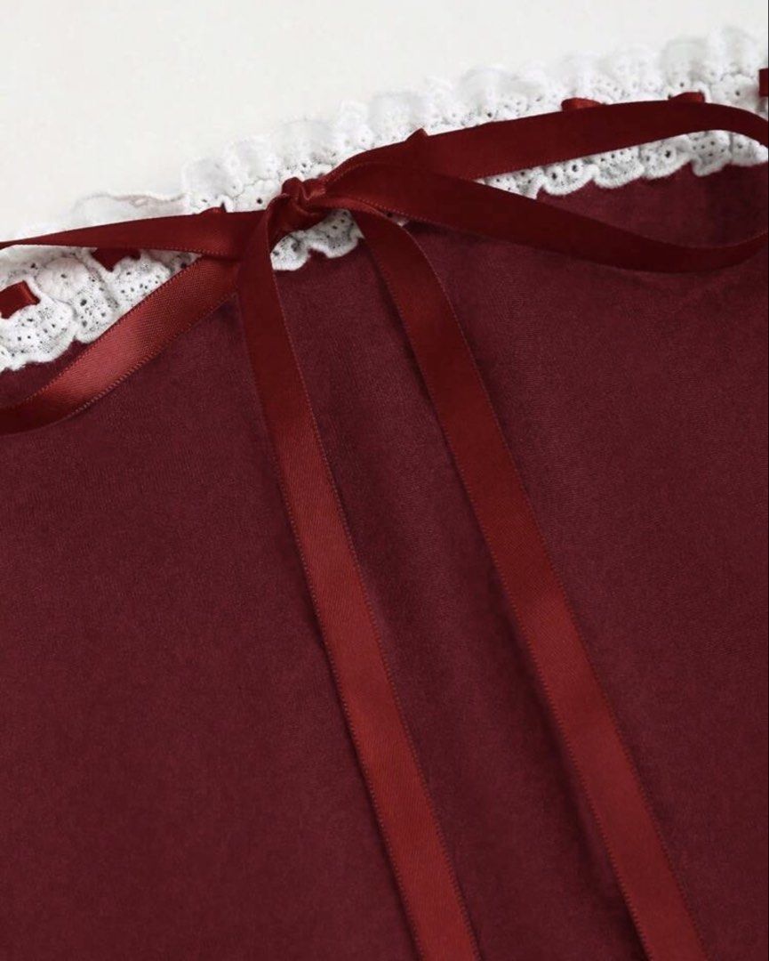 Bowknot Tube Top (Category: Others Tops) located in Iba. Submitted by wear1tagain (Listing ID 1469444450, Image 3). Description: ~ Burgundy ~ 30 to 32 waistline ~ 34 to 36 bust ~ Large on tag ~ Never been used ~ From Shein ~ Original price : ₱143 ••••••••••••••••••• ~ J&T Delivery (outside Zambales) ~ Meet up within Iba, Zambales (at CSI Mall) ~ Shipping/Delivery fee shall be shouldered by the buyer.