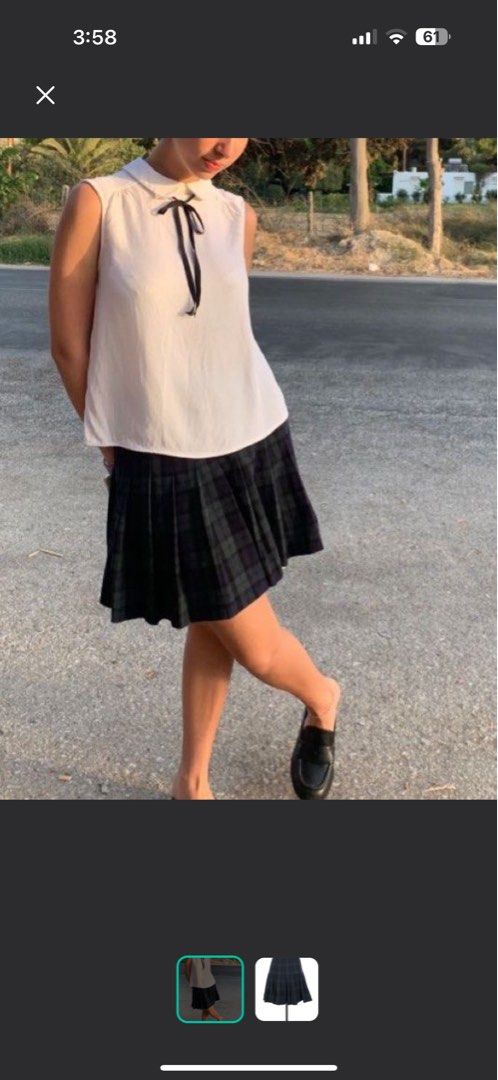 Brandy Melville Cami & Skirt Bundle (Category: Shirts) located in Davao. Submitted by aug_amari (Listing ID 1469461064, Image 2). Description: take all 500! w sign of use, slight yellowish armpit part but not that visible. fits XS-Small Skirt - zipper at the back :).