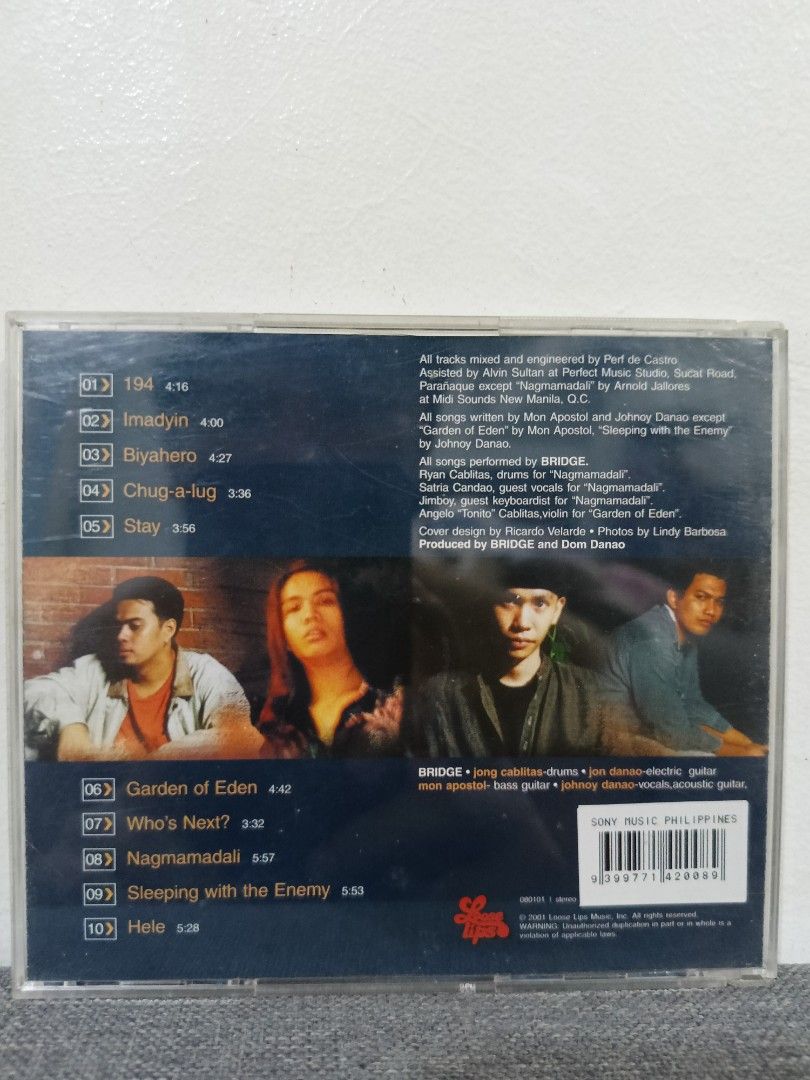 Bridge - Piece of Paradise (Category: CDs & DVDs) located in Cavite. Submitted by bodega_ni_kiks11 (Listing ID 1469478585, Image 2). Description: .