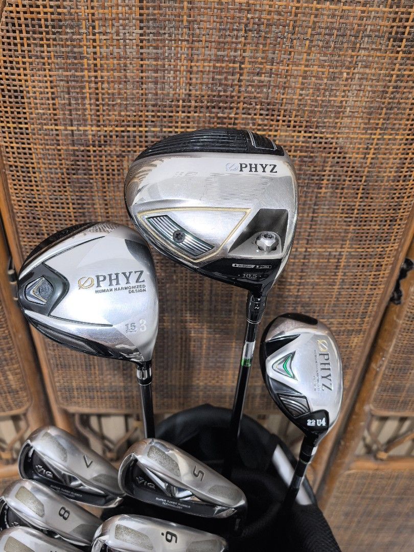 Bridgestone golf set for beginners (Category: Golf) located in Caloocan City. Submitted by ace2729 (Listing ID 1469536896, Image 2). Description: BRIDGESTONE GOLF SET FOR BEGINNERS *DRIVER: BRIDGESTONE PHYZ 10.5° - SR FLEX *WOOD: BRIDGESTONE PHYZ #3-15° -R FLEX *UTILITY: BRIDGESTONE PHYZ #4-22° - R FLEX *IRONS: TOURSTAGE VIQ - 5,6,7,8,9,P,S,A & ODYSSEY WHITE HOT PUTTER - GRAPHITE SHAFT - SR FLEX *BAG: BRIDGESTONE ALL VERY GOOD CONDITION 💸 18,000