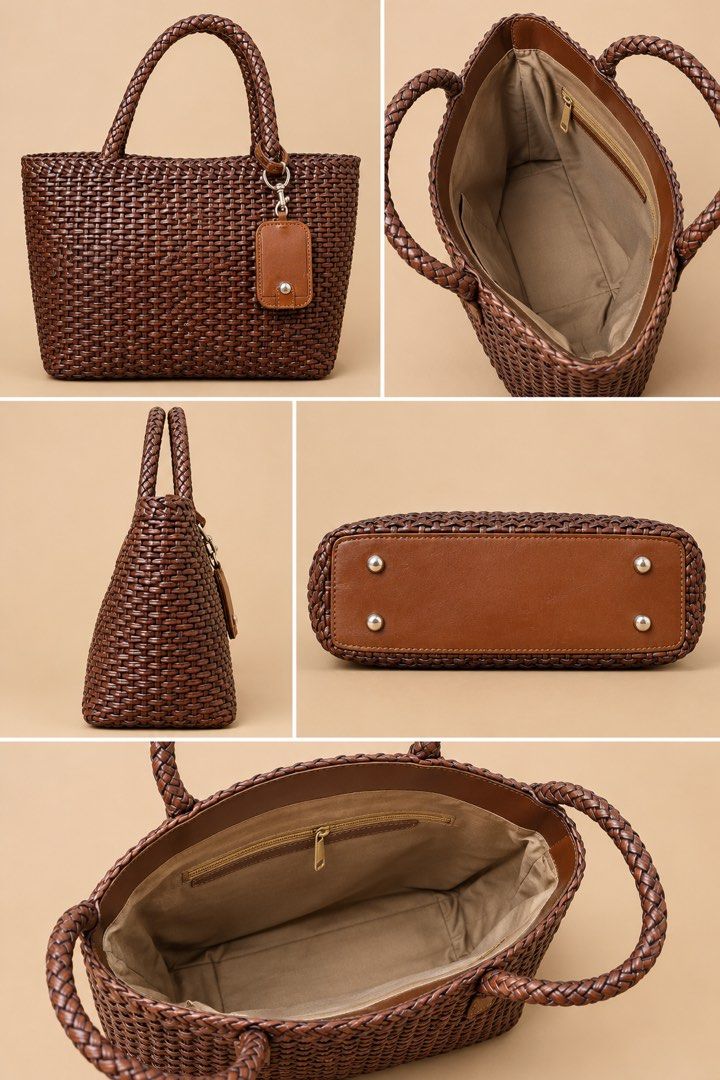 brown woven leather tote bag L9x16 (Category: Shoulder Bags) located in San Fernando. Submitted by dntjapansurpluselyu (Listing ID 1469500331, Image 1). Description: .